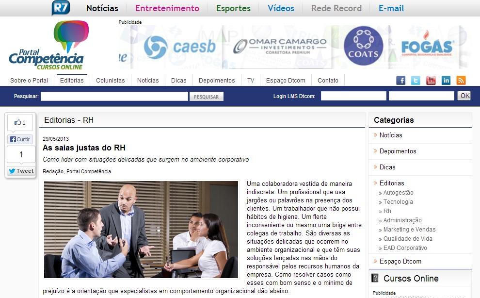 Portal Competência - 29/05/2013 (http://bit.ly/14bRK08)