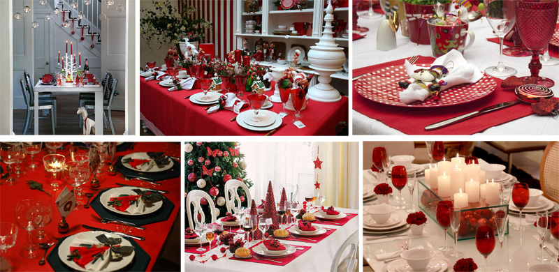 mesa de Natal - vermelha
